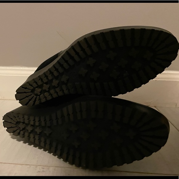 🇬🇧 black leather and suede platform ankle boots ✨ - Picture 10 of 13